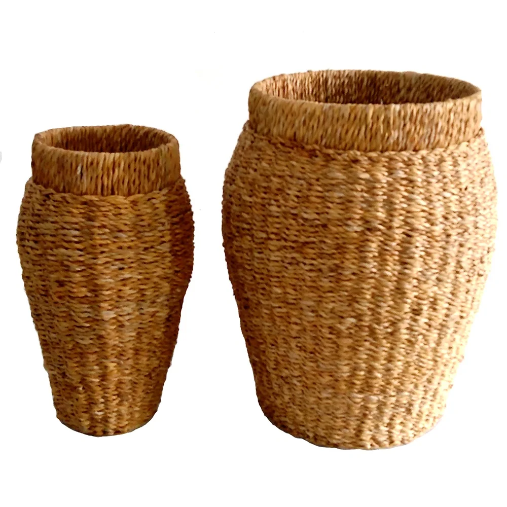Eco Friendly Products Natural Jute Flower Pots Planter Basket Oem