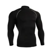 Men Long Sleeve High Quality Spandex Polyester Black Color Rash Guard