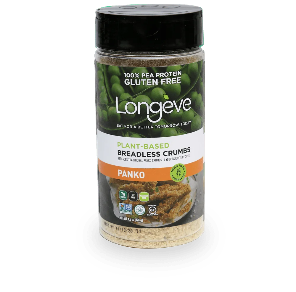 
Longeve Plant-based Breadless Crumbs - Panko added protein healthy crunchy grain free 