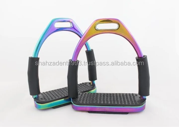 Rainbow Colored Stirrups,Stainless Steel Horse Riding Products