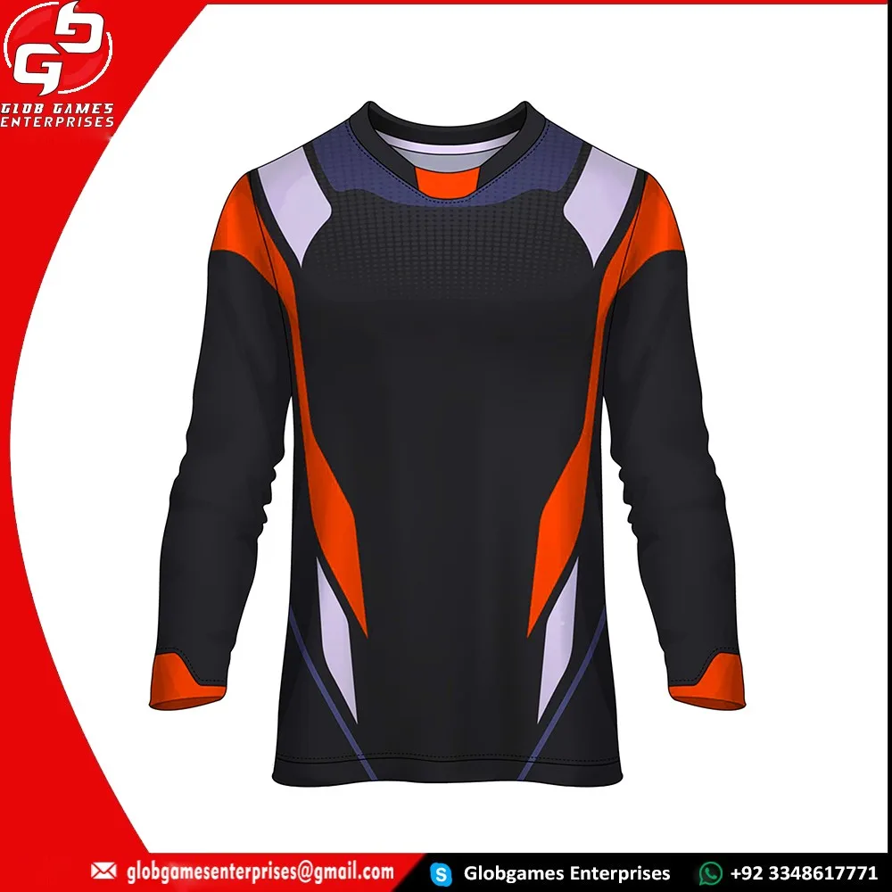Black Color Simple Blank/plain Ms Jerseys Racing Wear Jerseys For Sale Atv Motocross Sports 