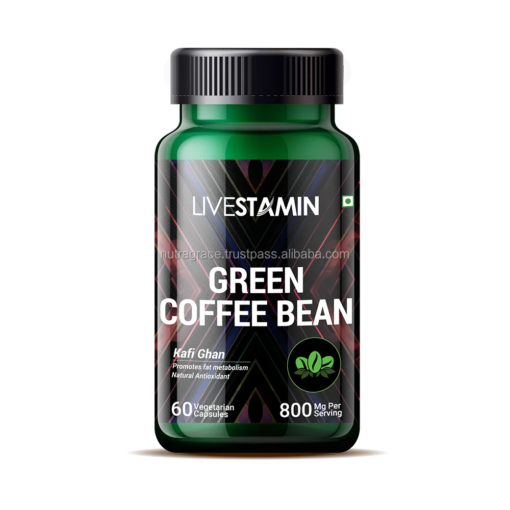 Green Coffee Bean Extract Capsules 400mg Coffea Arabica Chlorogenic