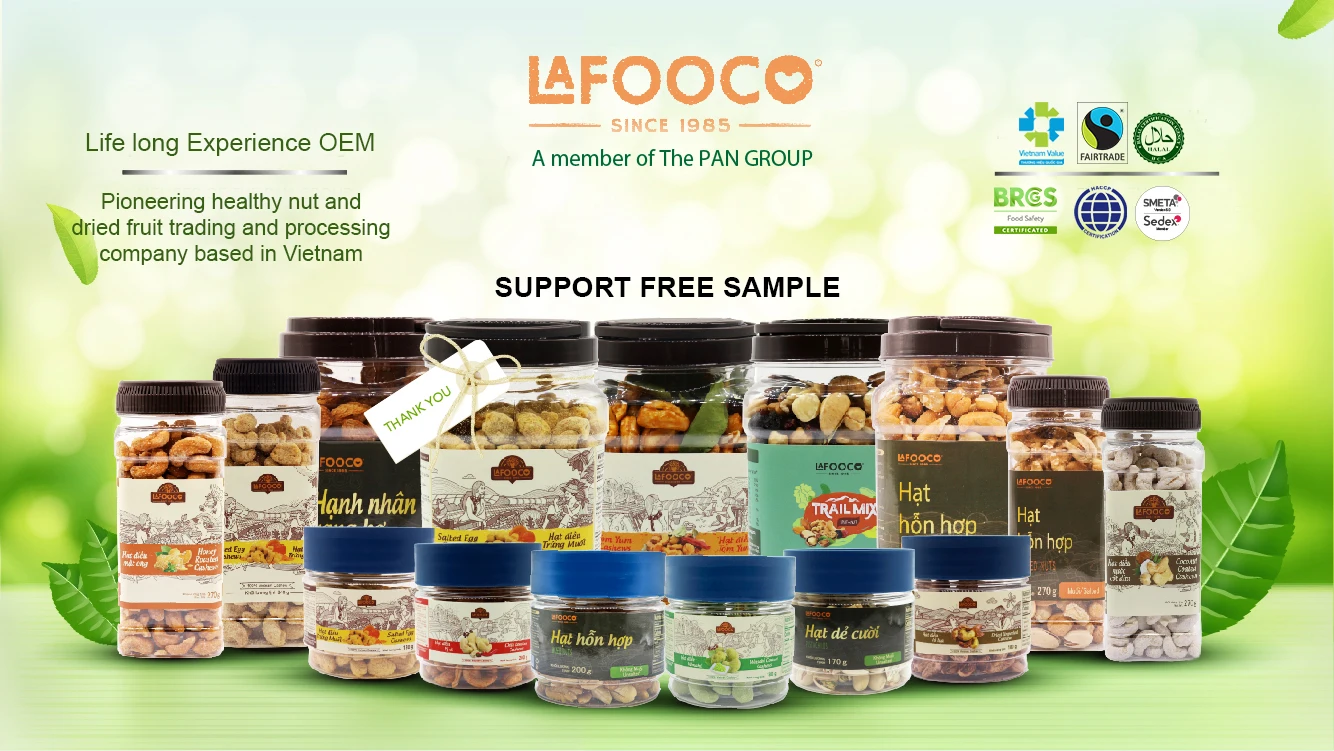 Unsalted Roasted Vietnam Cashew Nuts 100g Standing Bag Whole Sale