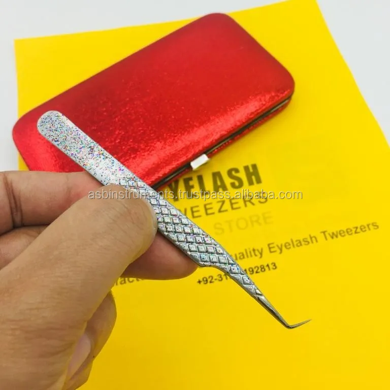German Stainless Steel Eyelash Extension Tools Volume Tweezer 6mm Bend