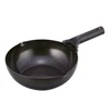 Easy to clean and simple hand wok pan with solid cast iron made in Japan