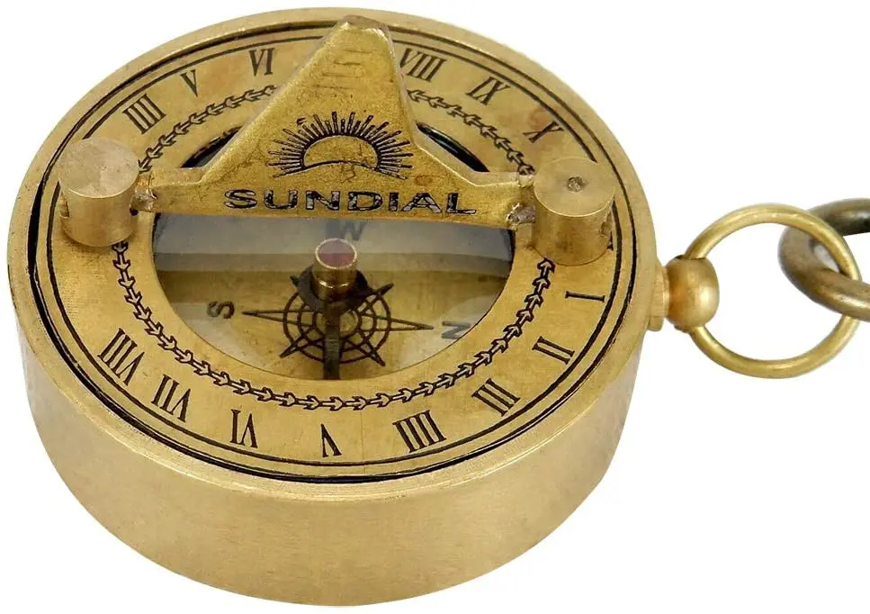 Details about   Brass Sundial Nautical Pocket Maritime Compass 