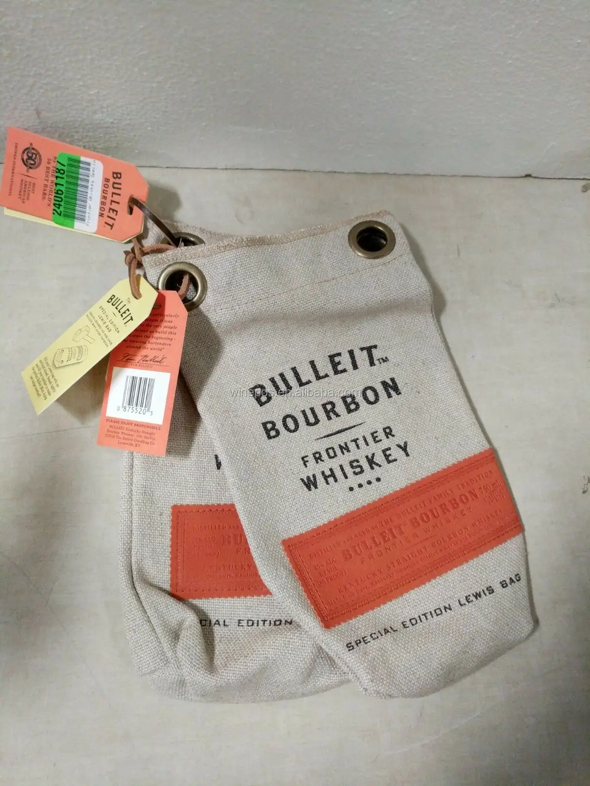 New Bulleit Bourbon Special Edition Burlap Ice Crusher Lewis Gift Bag Free Shpg 