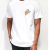 white t-shirt plain men's blank custom t shirts 200gsm with front back printing