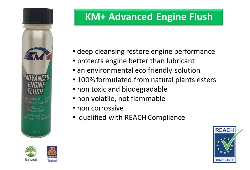 KM+ ADVANCED ENGINE FLUSH KM+ Advanced Nano Technology
