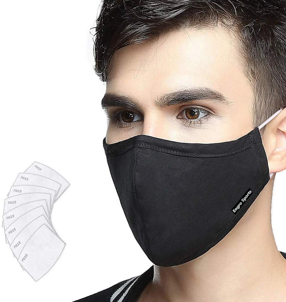 Engro Sports Anti Pollution Cotton Mask Military Grade Mouth Masks with Replaceable Filter Pakistan