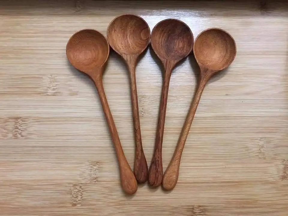 1 Pc Japanese-Style Round Mixing Wooden Spoon Long Handle Spoons Tea Z Soup N0Z6 