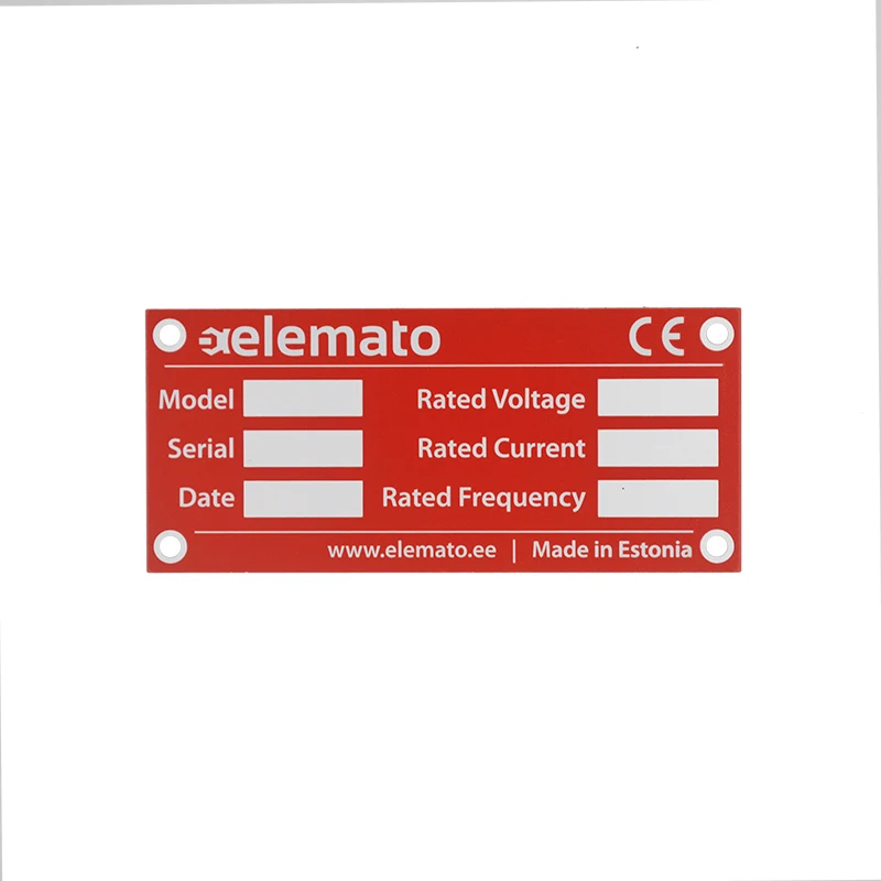 Custom Asset Tags For Equipment Anodized Aluminum Tag Bar Code Serial