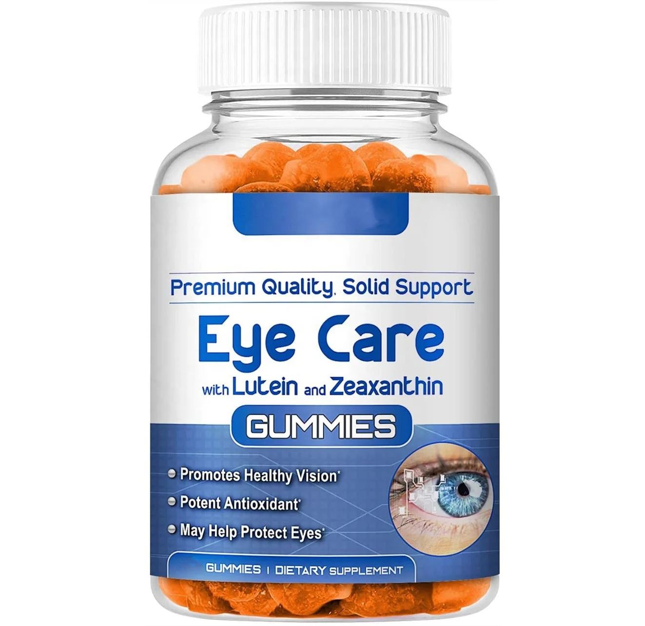 Eye Care Gummy Supplements With Lutein And Zeaxanthin Sugarfree