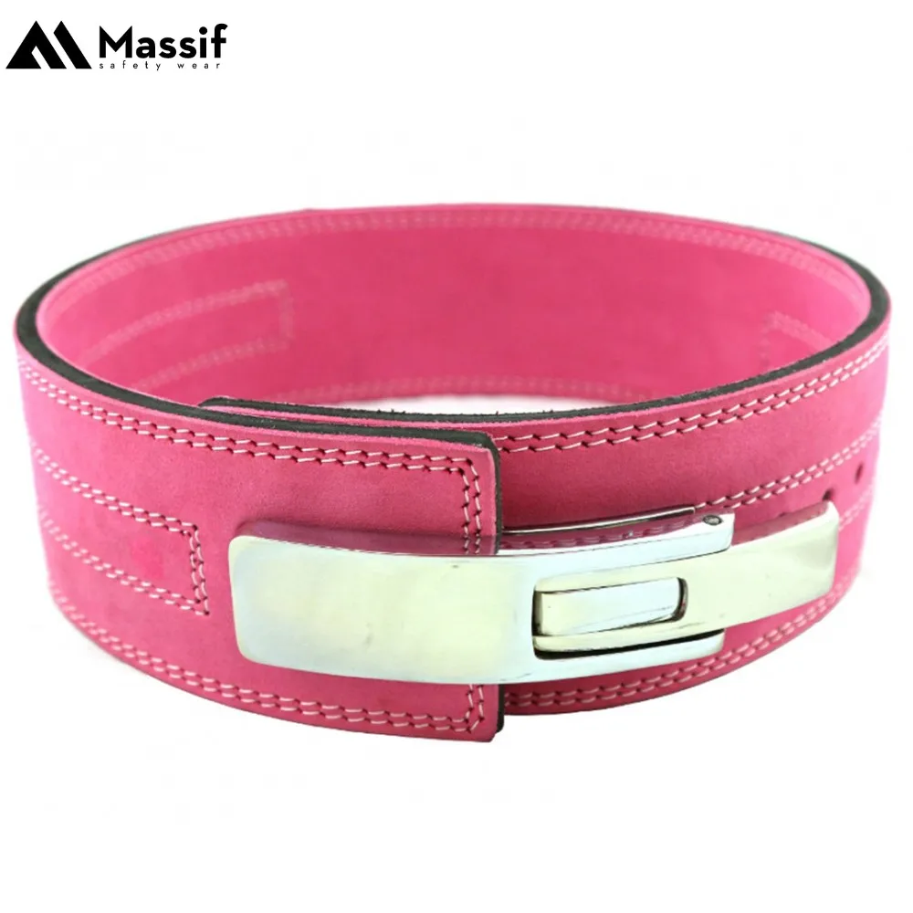 Weight Lifting Belt For Fitness Gym Adjustable Leather Belt With 4 Inch