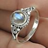 Beautiful moonstone ring gemstone silver jewelry wholesale 925 silver rings sterling silver rings manufacturer