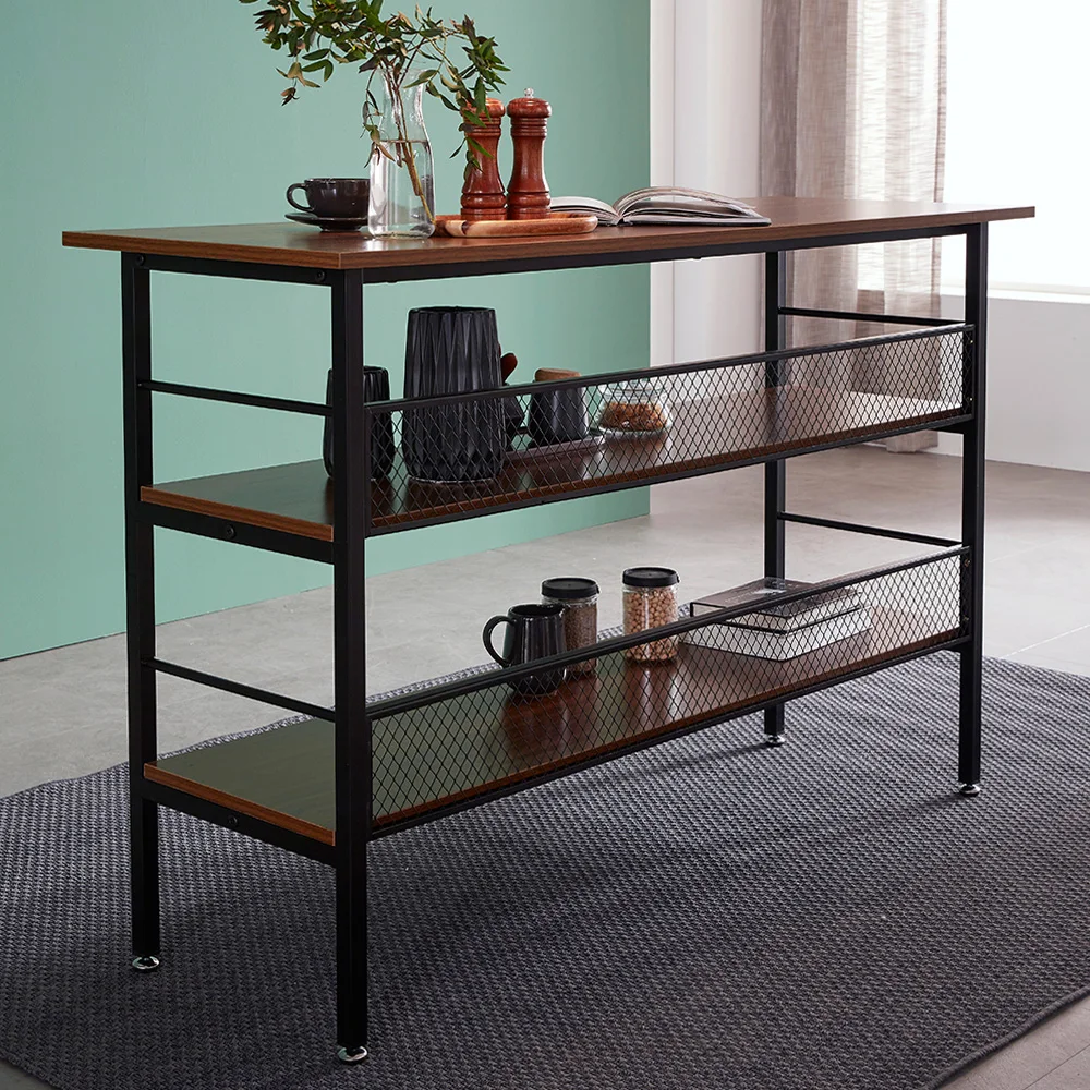 Industrial Modern Design Bar Table,Kitchen Home Wooden Iron Metal High Bar Table Furniture Buy