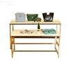 Stainless steel gold display table table display for bags and shoes