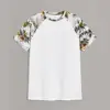 OEM factory Price custom Apparel men Beach Tropical Print Raglan Sleeve Tee sports t shirt for sale