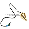 Golden Brass Drop Pendulums : Brass Pendulums : Metal Pendulums
