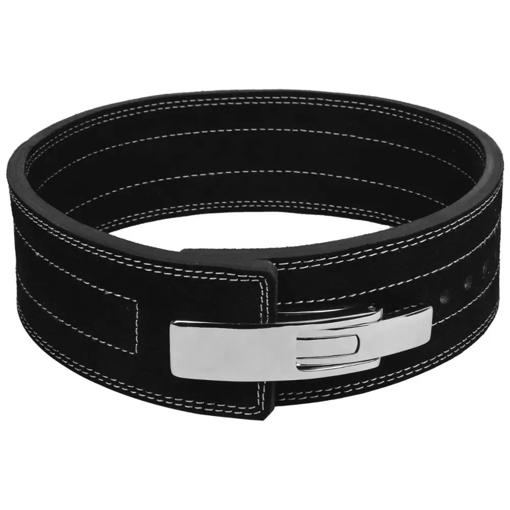 
Heavy Duty Cowhide Suede Leather Weight lifting Lever Belt with Adjustable Lever belt in 10&13mm ... 