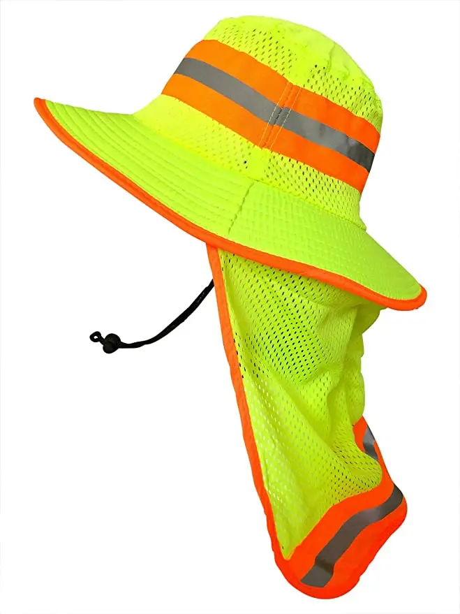Hi Vis Sun Hat With Neck Flap Sun Hat High Visibility Reflective Sun Hat With Neck Flap Buy