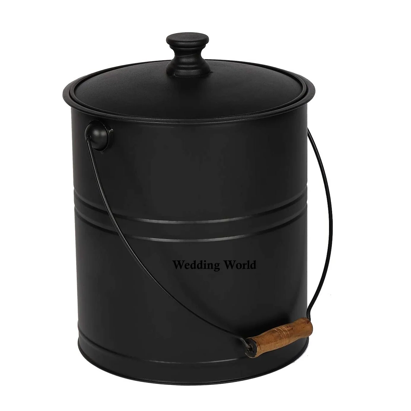 Metal Black Kindling Bucket Home And Garden Ware Handmade Ash Bucket