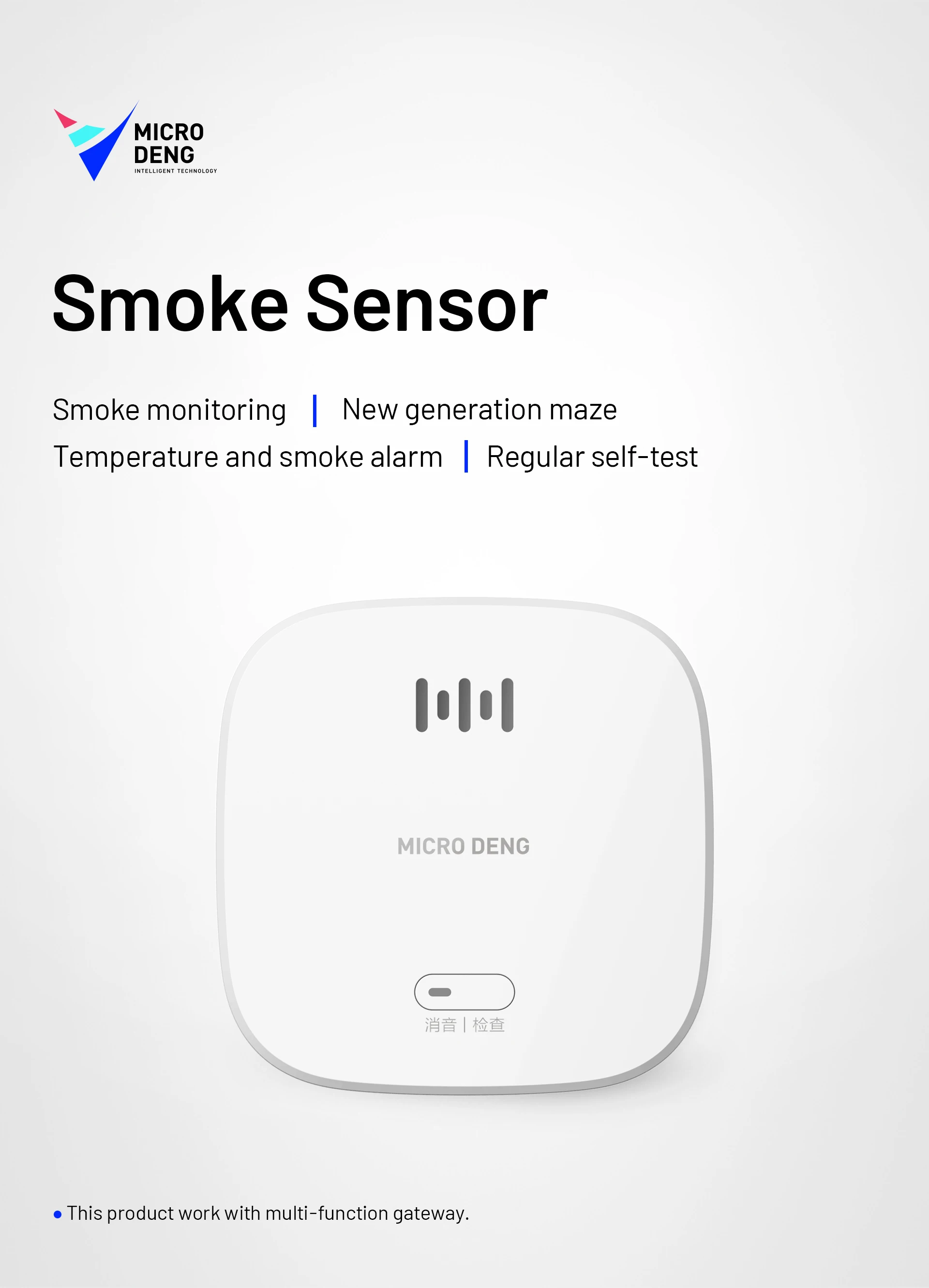 Smart Home Solution Appliances Wireless WiFi Zigbee Smoke Detector Motion Sensor Fire Alarm Sensor with Battery Operated - ANKUX.COM