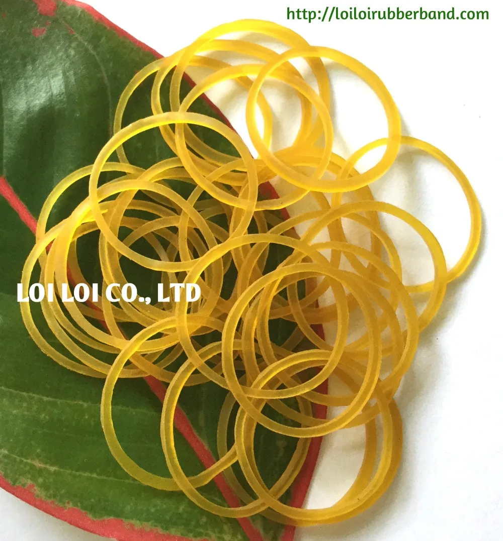 Small Popular Size Thin Beautiful Rubber Band Produce From Svr 3l Bright Yellow Color Natural
