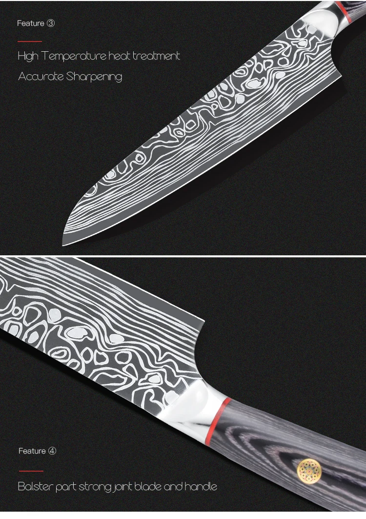 Dk0513 Yangjiang Professional Custom 8 Inch Kitchen Meat Cutting Knives