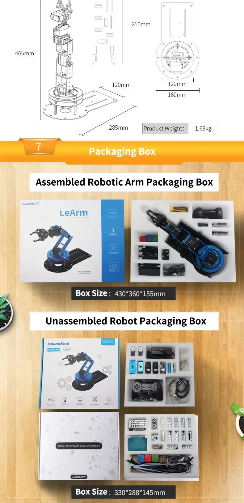 Hiwonder pro arm assembly educational sceince robotic arm kit STEM electric control automatic robotic arm