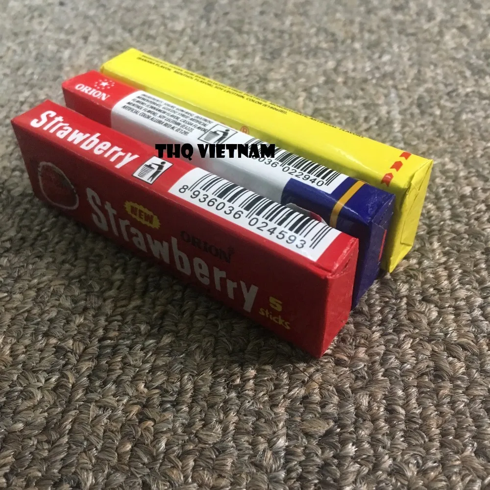 Orion Chewing Gum With Flavors Banana,Strawberry And Cinnamon/thq