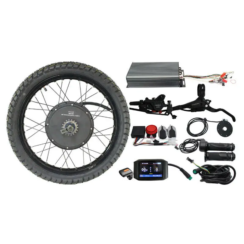 
100% AUTHENTIC 2020 Ebike 48-72V 100A 3000W-5000W Motorcycle Rim Rear Wheel Conversion Kit 