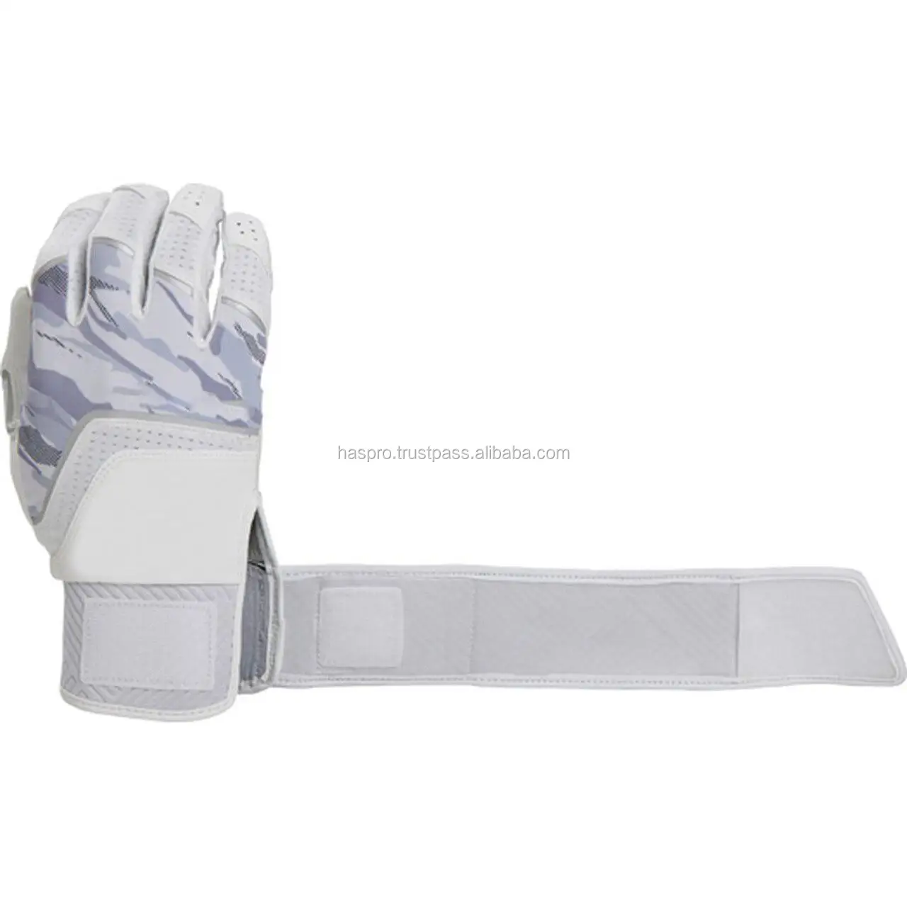 100% Pure White Leather Custom Baseball Batting Gloves Low Price Hand ...