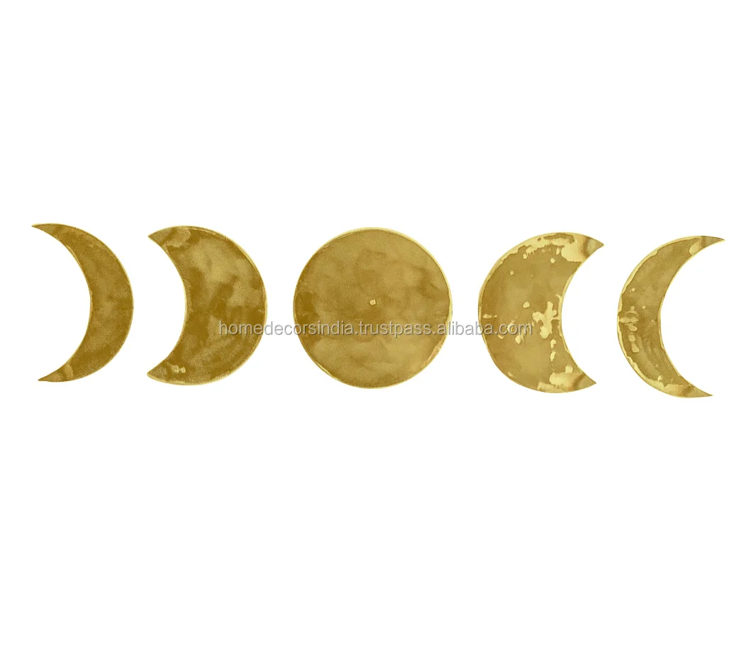 Rustic Metal Grey Gold Moon Phase Wall Decor Buy Moon Phase,Moon