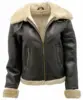 2019 Flying Aviator Fur Collar Sheepskin Leather Jacket For Women Top Quality - Wholesale Price