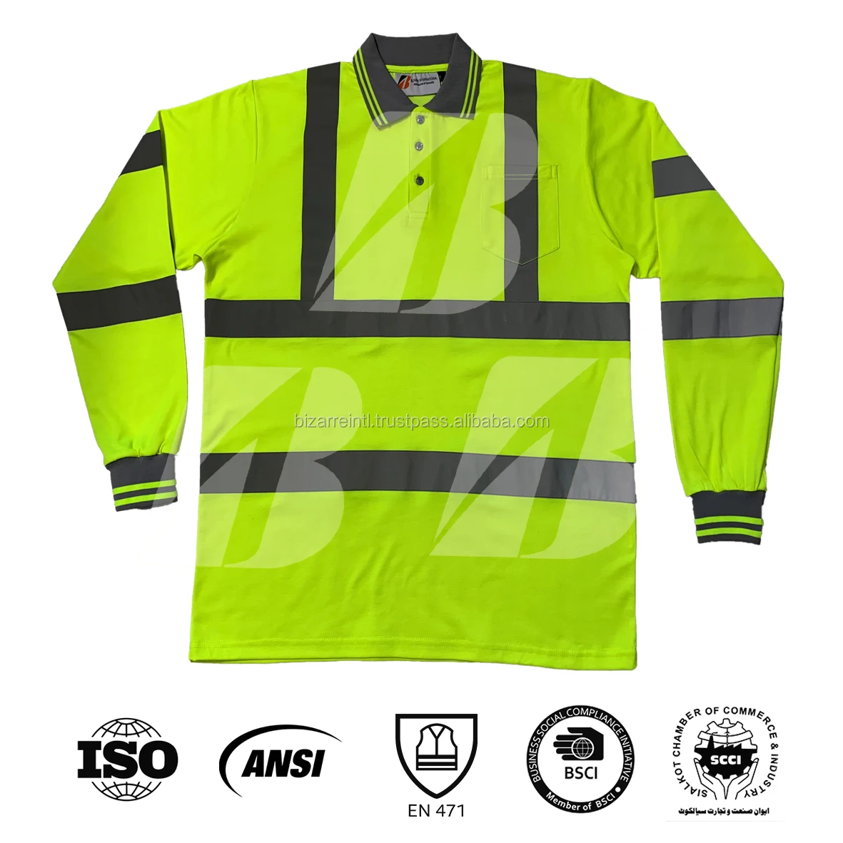 Reflective Safety Hi Vis High Visibility Workwear Construction Ansi ...