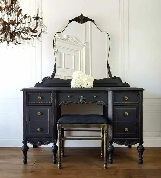 Dressing Table Storage Cabinet French Royal Vanity With Stool - Buy ...