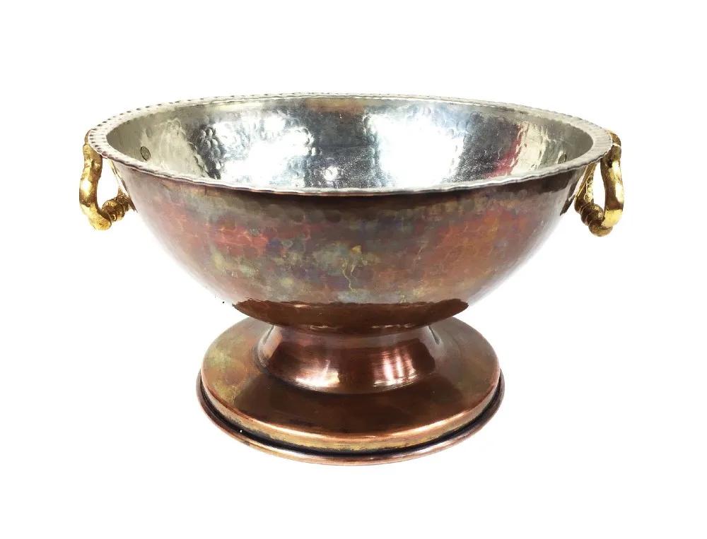 copper punch bowl antique look 27cm