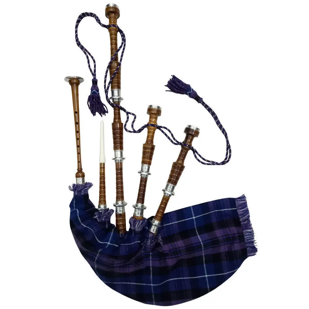 银骑紫檀木苏格兰风笛包括携带包