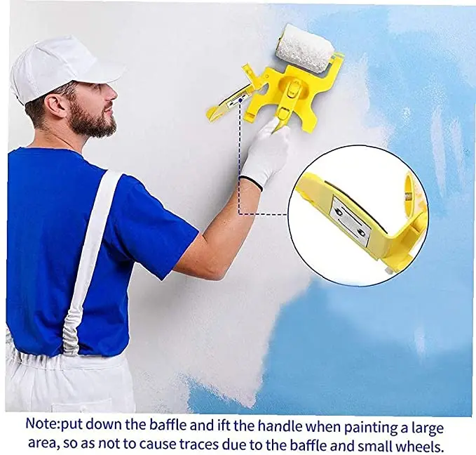 Paint Roller Set Handheld Wall Edger Paint Roller Brush With