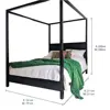 HedonistFrench Solid Wood Postered Bed