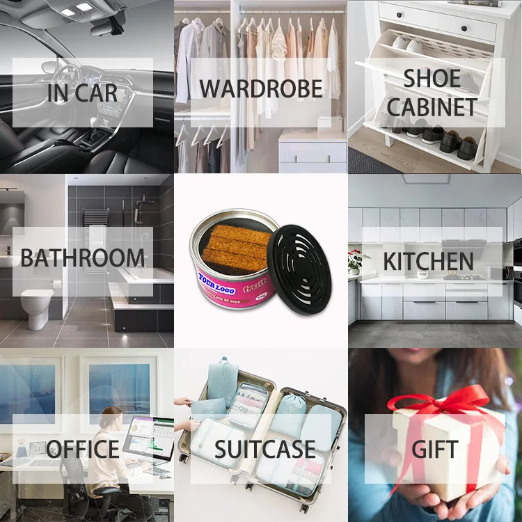 Under Seat Car Air Freshener Wood Car Can Perfume Custom Logo Home Air