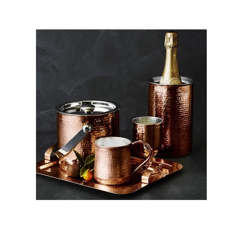 Copper Wine Cooler Bucket Chiller Champagne White Wine Chiller For