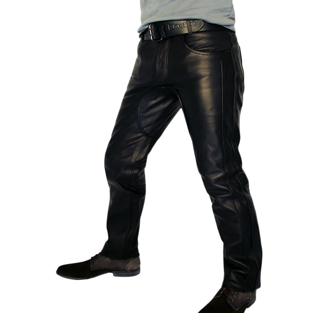 lambskin leather pants men