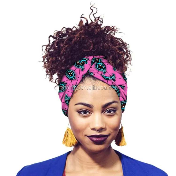 African Wax Head Wrap Print Turban Extra Long 72”x22” Head Scarf Tie for Women 