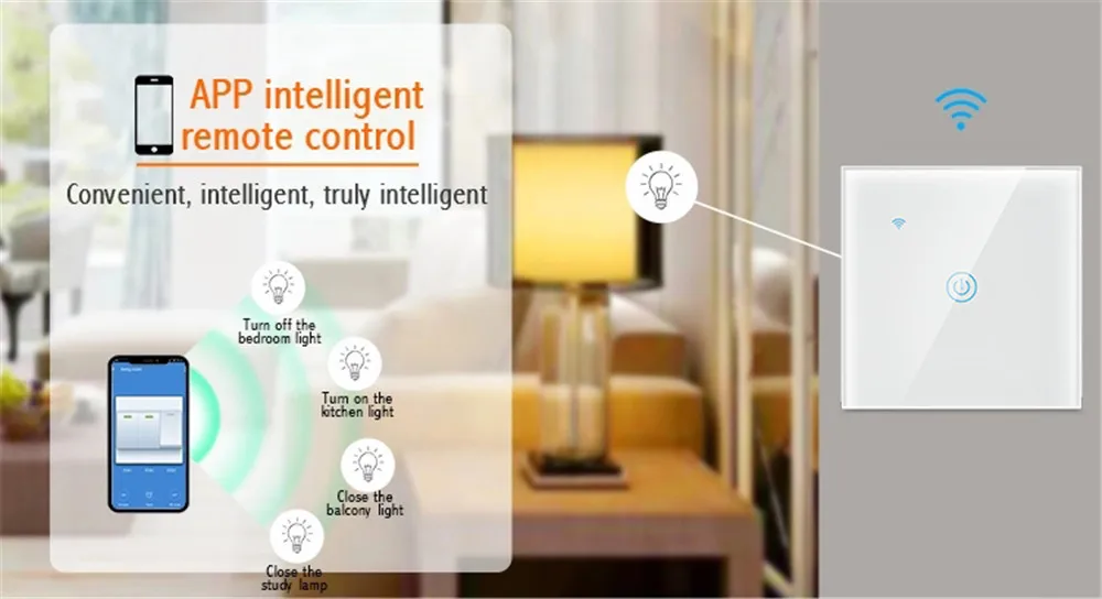 MICRO DENG 1GANG Zigbee Europe Kingdom Standard White Glass Touch Switch/Smart Wireless Touch Switch - ANKUX.COM
