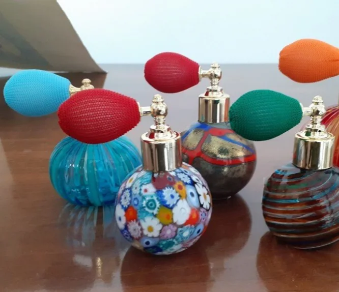
perfumes in Murano glass by Sergio Fiumicelli 