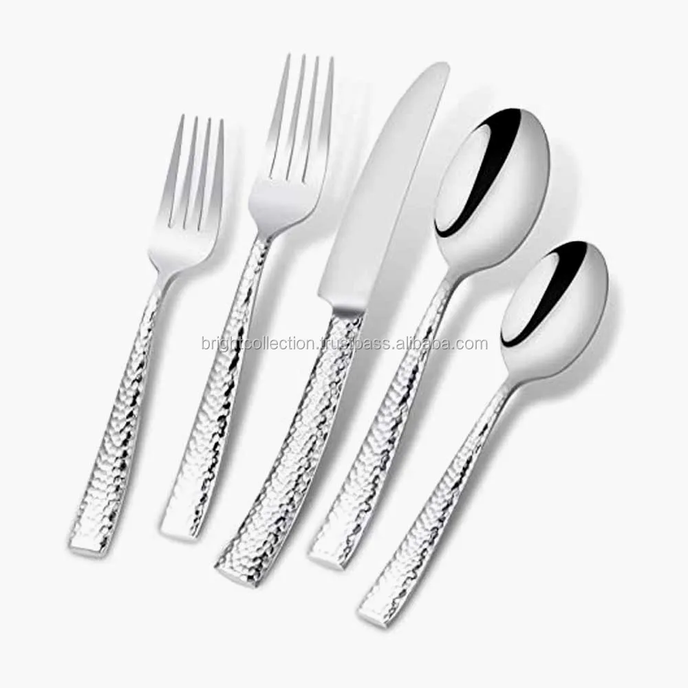 Designer Wedding Elegant Flatware Stainless Steel Cutlery Set Silver ...