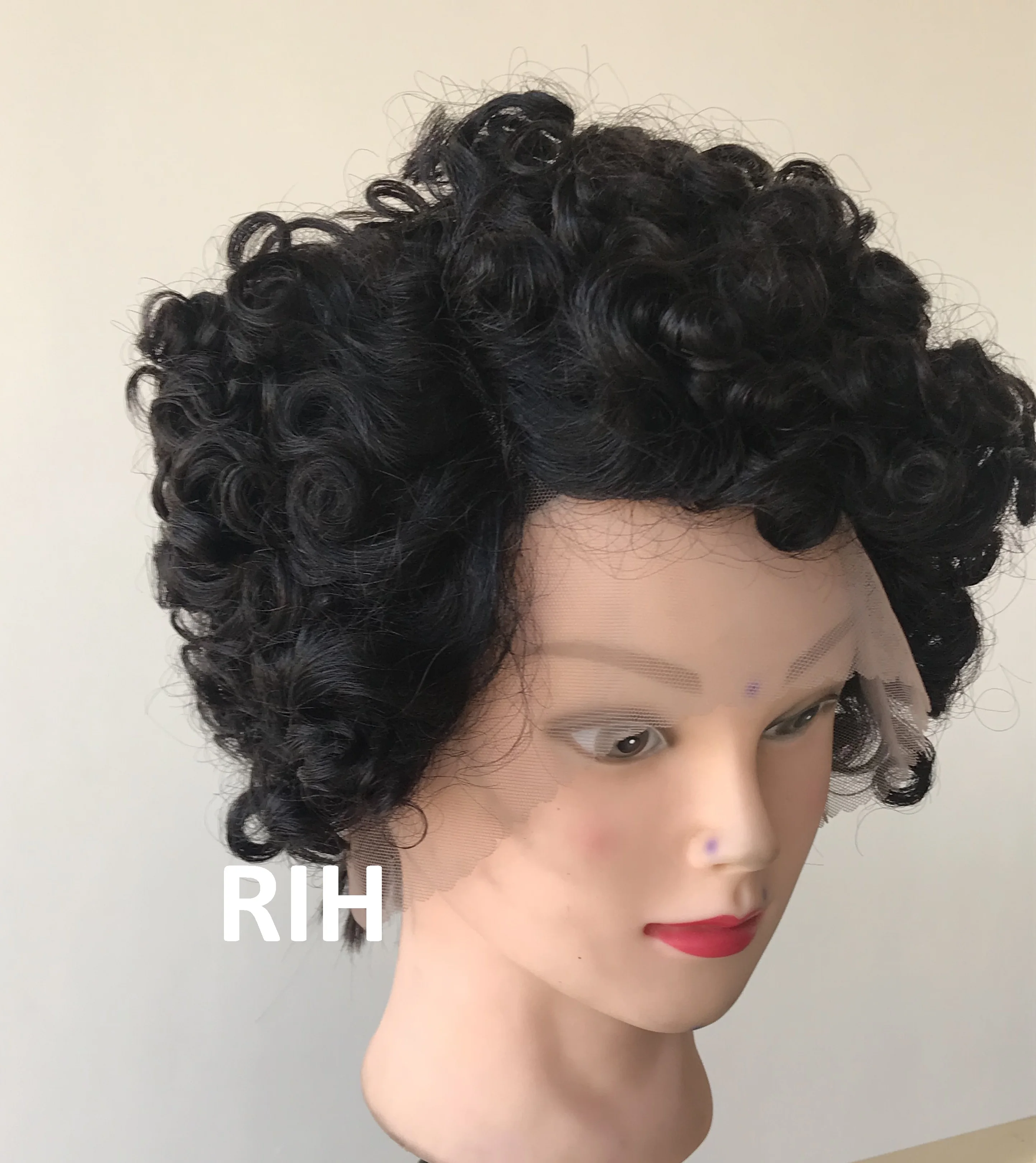 8 inch curly wig length