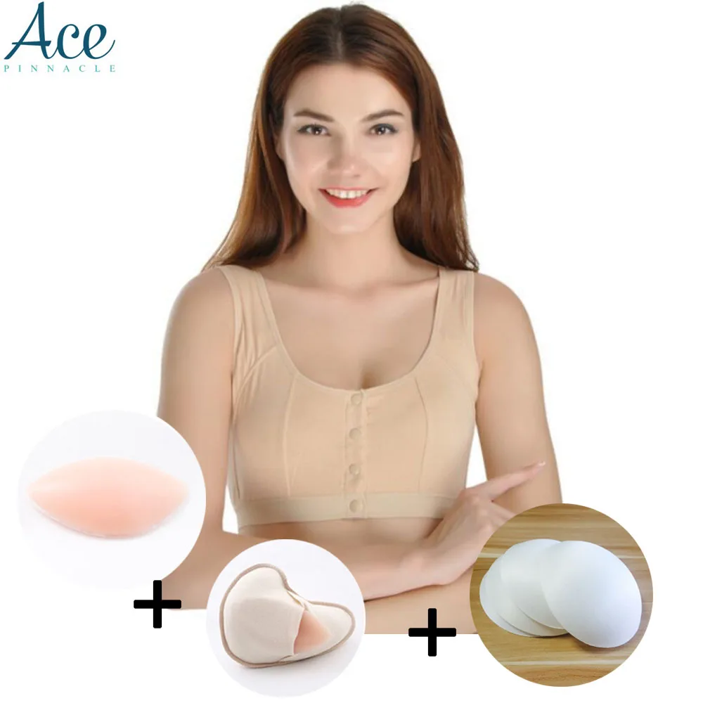 Women Pocket Bra Mastectomy Bra Early After Breasts Cancer Surgery Yc